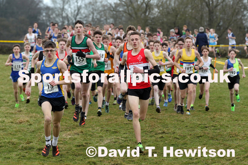 Boys under-15s Northern Cross Country Champs., Camp Hill Estate, Kirklington.  Photo: David T. Hewitson/Sports for All Pics